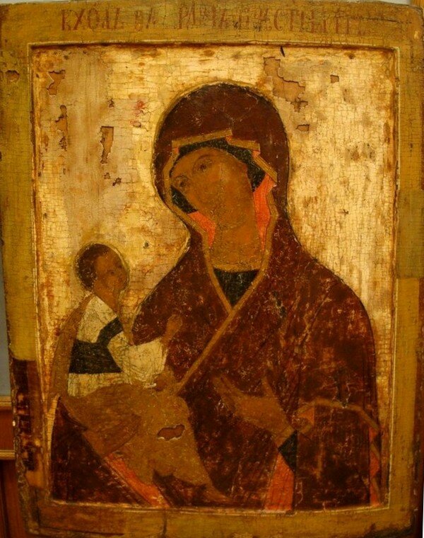 Икона Грузинская Божия. 15-16 век.