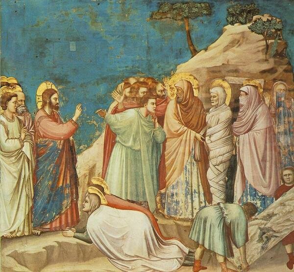 Воскрешение Лазаря. Фреска Джотто в капелле Скровеньи