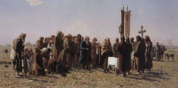 Молебен во время засухи. 1880