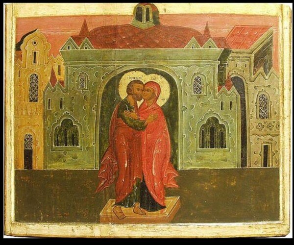 Икона "Встреча Иоакима и Анны" ("Зачатие Богородицы") 