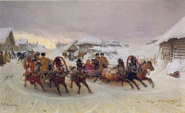 Грузинский Пётр Николаевич. «Масленица». 1889