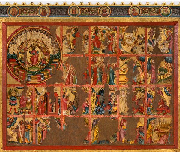 Центральная панель из алтаря, изображающего Апокалипсис, от мастера Бертрама, Гамбург, Германия, около 1380 года. 5940-1859