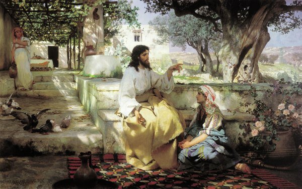 Генрих Семирадский. Христос у Марфы и Марии