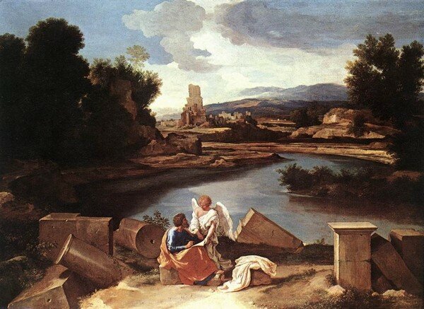  Nicolas Poussin Landscape with St Matthew and the Angel