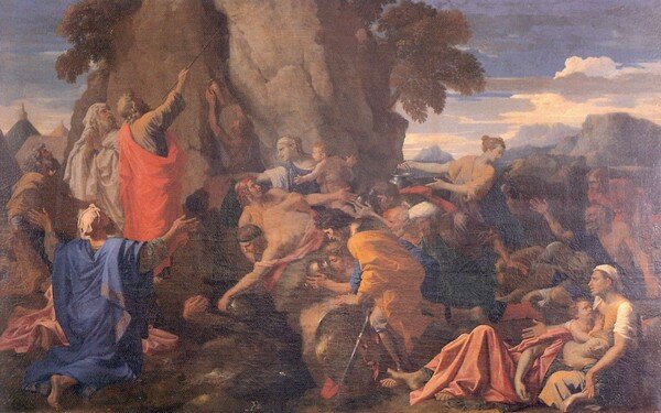 Никола Пуссен. Моисей источающий воду из скалы