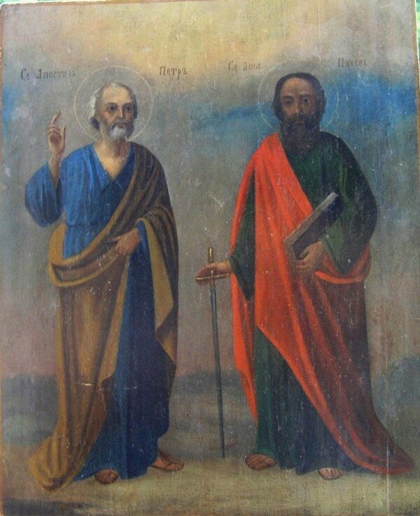 Святые апостолы Петр и Павел Размер иконы: 33,5*41,5см