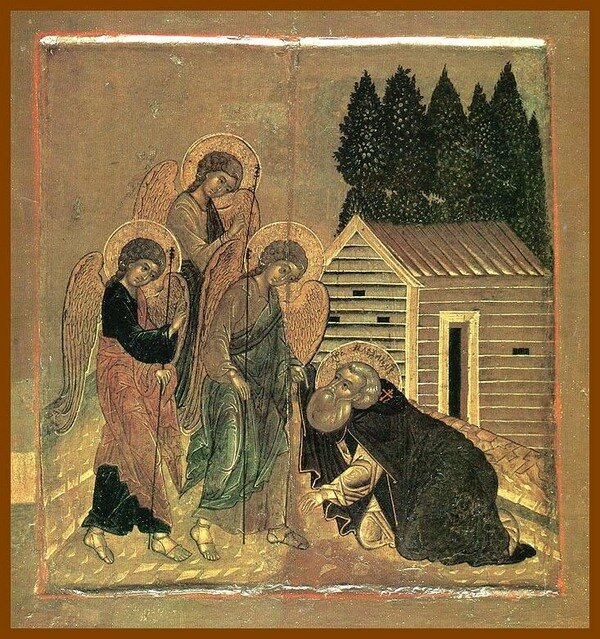 Явление Святой Троицы преп. Александру Свирскому 
