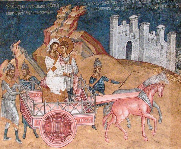  Святой Апостол Филипп диакон и евнух царицы Косово. Дечани, церковь Христа Пантократора Около 1350 года.