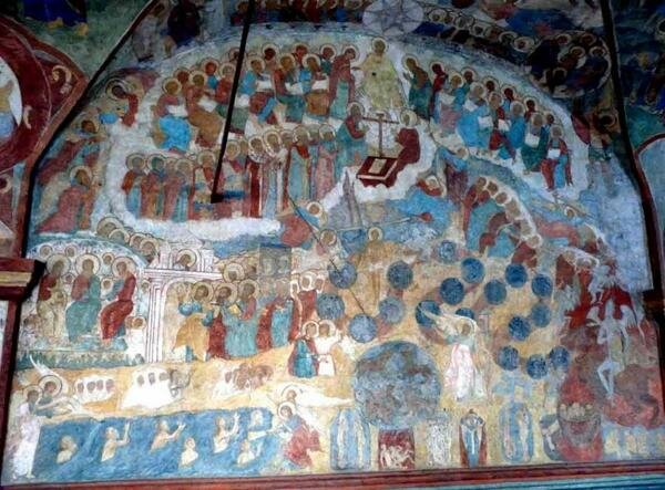 Страшный суд. Фреска Троицкого собора Ипатьевского монастыря. 1652—1653