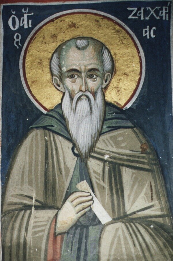 Преподобный Захария, монах затворник в Латре.