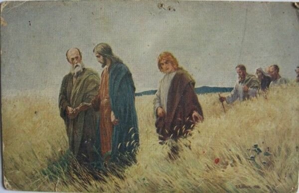 J.R. Wehle «Иисус с апостолами в пшеничных полях"