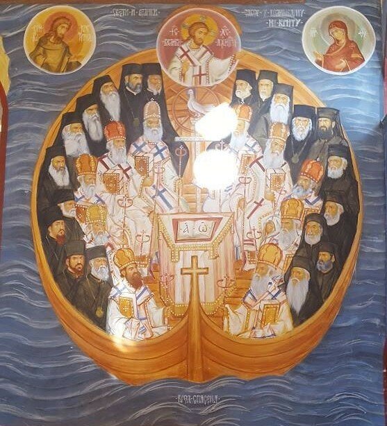 Изображение Всеправославного Собора в черногорском храме